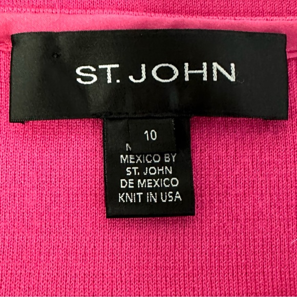 St. John Knit Fuscia Pink Skirt Suit Women’s 10 - Picture 9 of 16